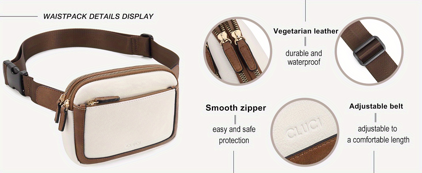 CLUCI Small Belt Bag for Women, Crossbody Everywhere