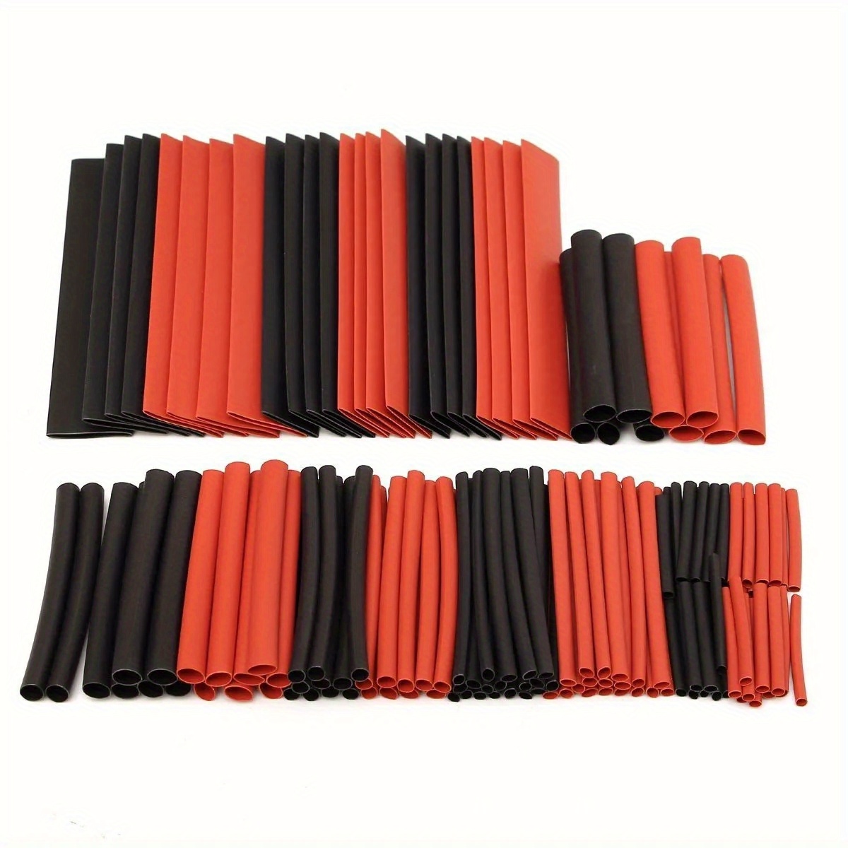 TEMU 150/254pcs Heat Shrinkable Tube, 2:1 Polyolefin Heat Cable Wire Shrink Tubing Assortment, Shrinkable Car Cable Sleeving Wrap Wire Kit
