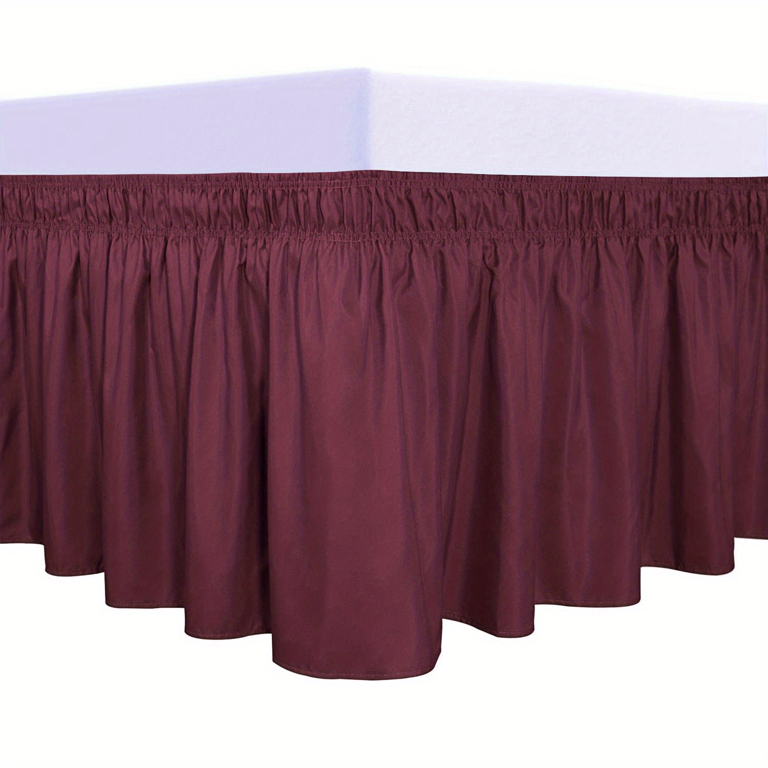 Burgundy bed outlet skirt