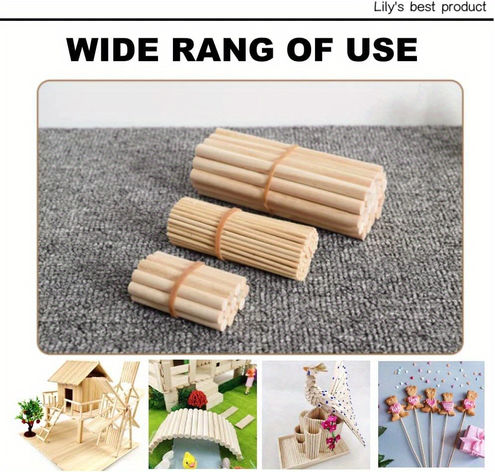 Wooden Dowel Rods, Perfect For Diy Crafts - Temu