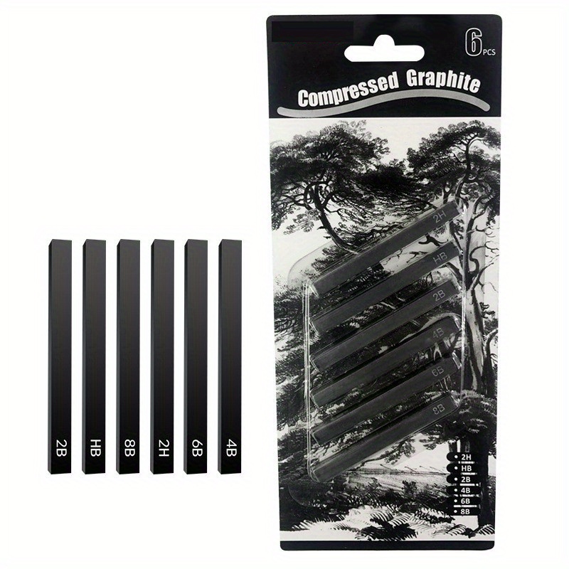 Pro Art Charcoal Compressed Charcoal Sticks, dark grey, for