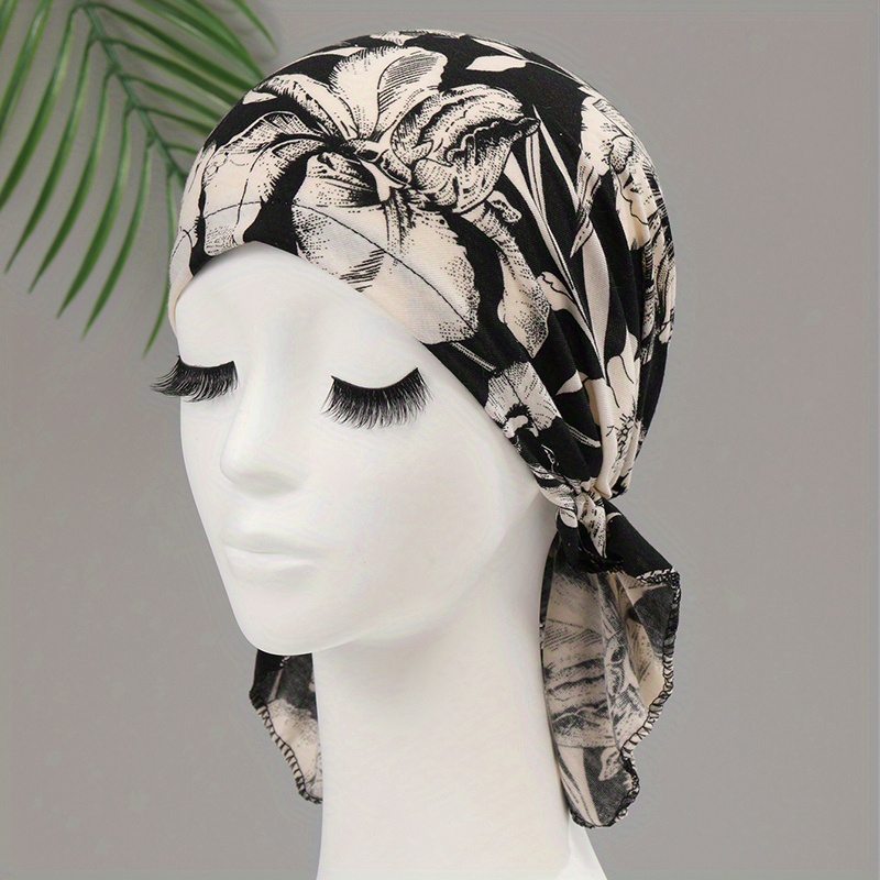 Paisley White Printing Silky and Satin Design Bonnets and Durag