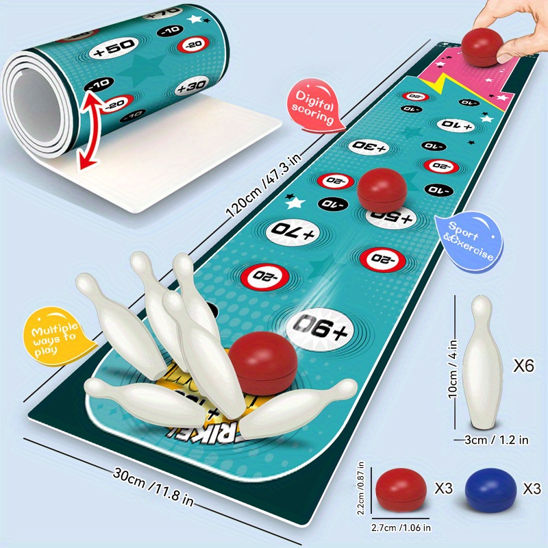 Tabletop Mini Bowling Game Set,funny White Elephant Gifts For Adults,wooden  Mini Bowling Set For Home Office Desk Toys Stress Relief Gadgets,stocking