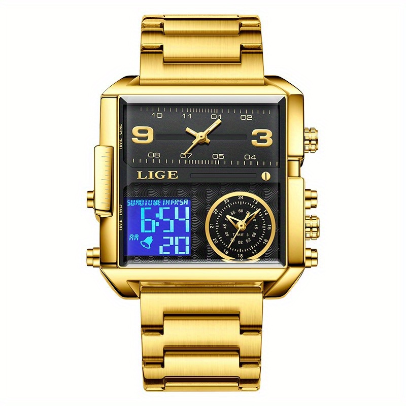 Fashion Mens Watches Stainless Steel Top Brand SKMEI Wristwatch Luxury  Sports Chronograph Digital Watch Men Relogio Masculino 