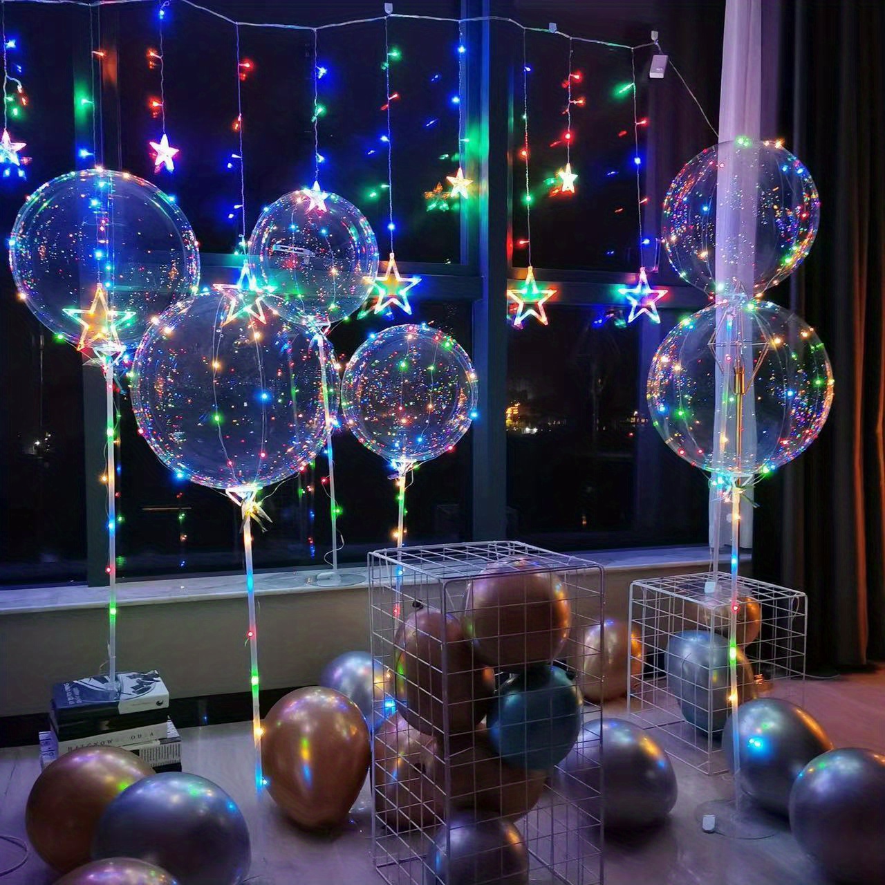 20 globos de luz LED, colores mezclados, parpadeantes, duran 24 horas que  brillan en la oscuridad para cumpleaños, suministros de fiesta, boda