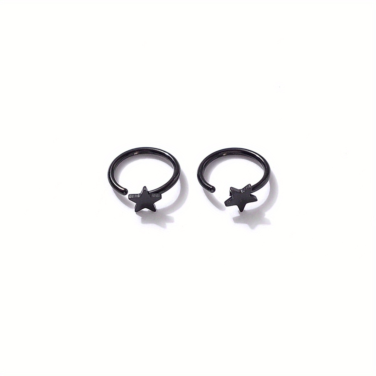 TEMU 2 Pcs Personalidad Sin Perforación Acero Inoxidable Clip de Nariz de Estrella