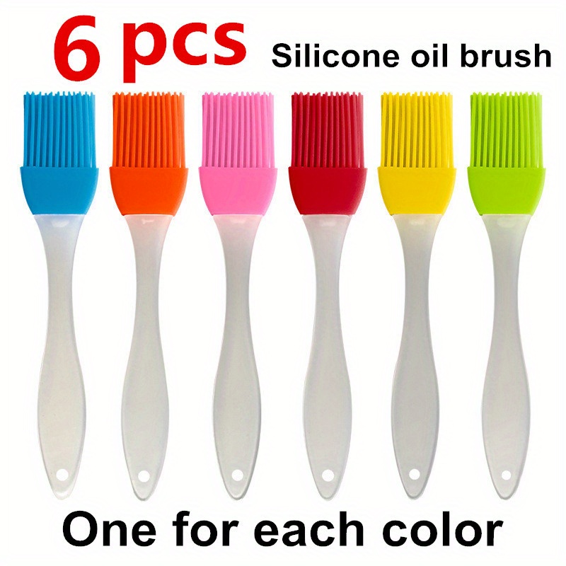 2 Pc Silicone Basting Brush 8 Pastry Oil Butter Marinade Glazing BBQ  Baking 