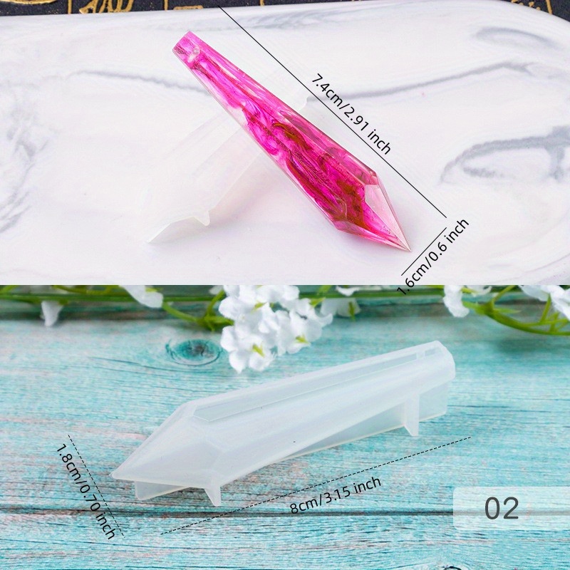 Quartz Shard Silicone Mold Crystal Point Mould Epoxy Resin Pendant