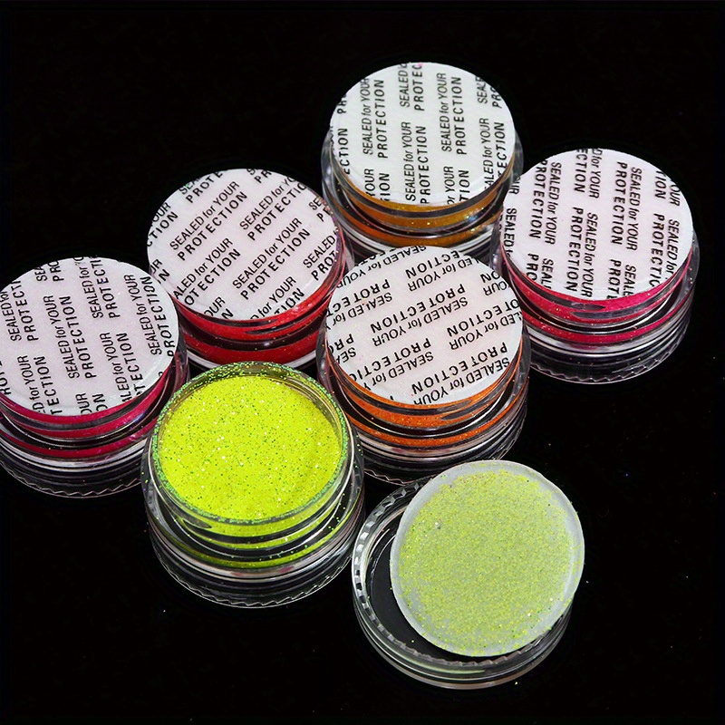 6pc/set Shiny Iridescent Nail Glitter Powder - Sugar Powder Gradient Chrome  Pigment Dust for UV Nail Polish - Stunning Nail Decoration Accessories