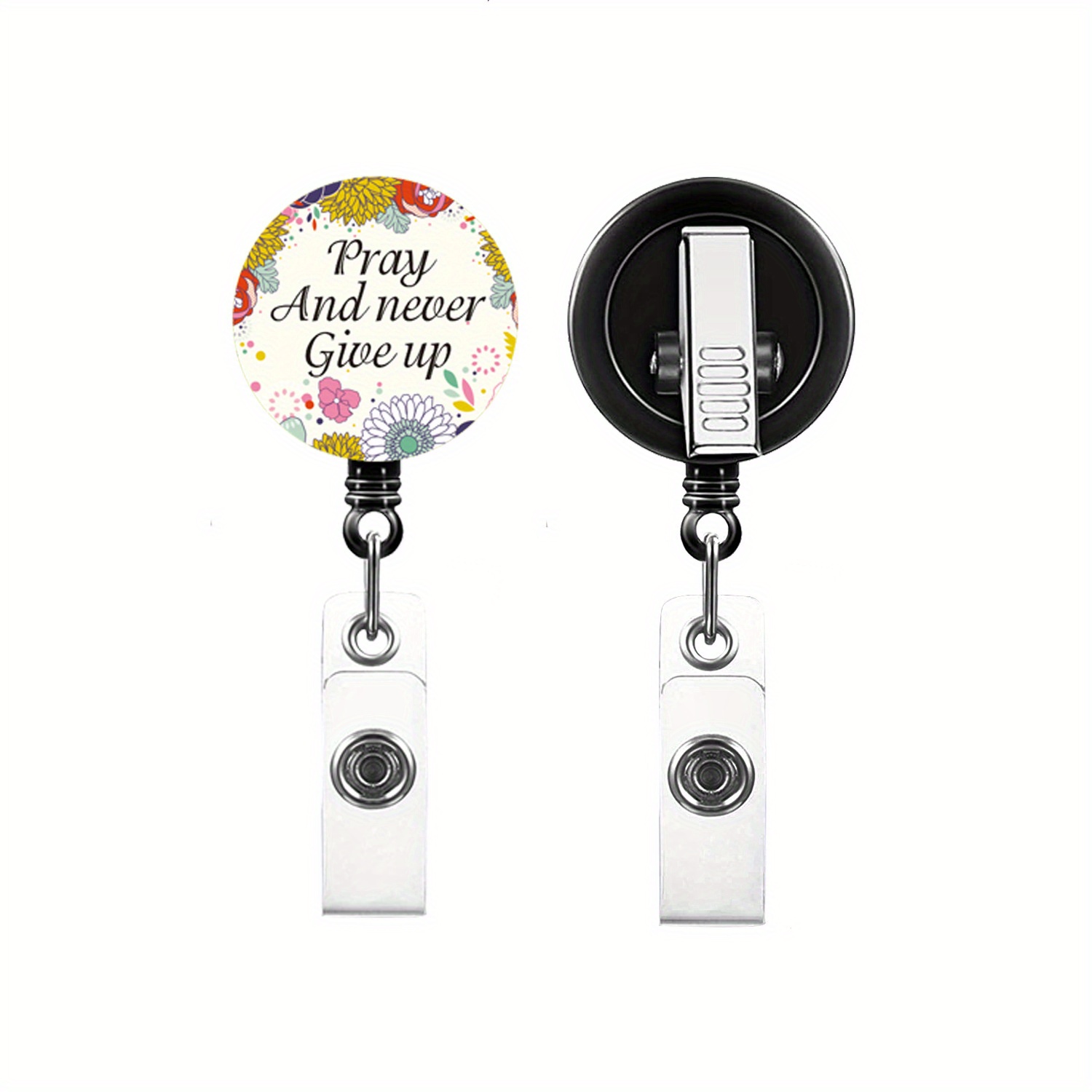 Cute Id Badge Holder With Lanyard And Retractable Badge Reel Clip