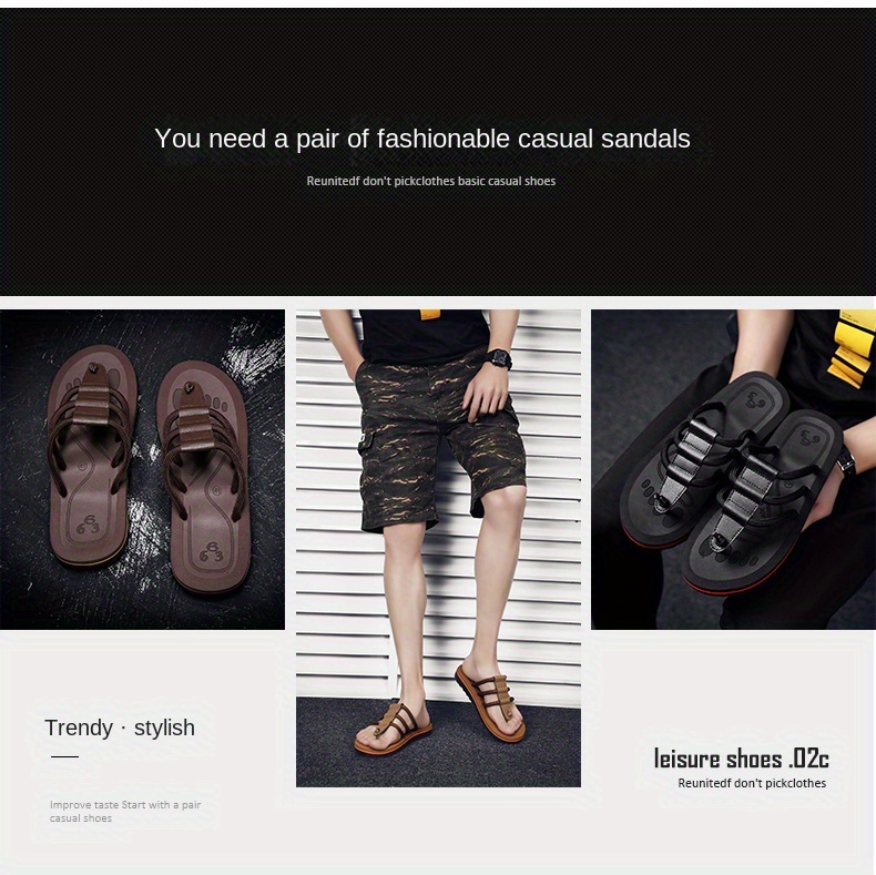 Mens Flip Flops Lightweight Comfortable Non Slip - New Zealand