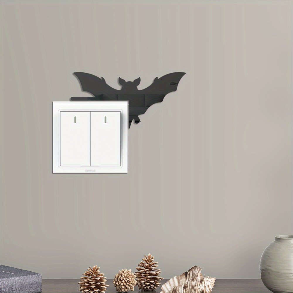 3d Bat Switch Sticker Removable Diy Decal Mural Wallpaper A - Temu