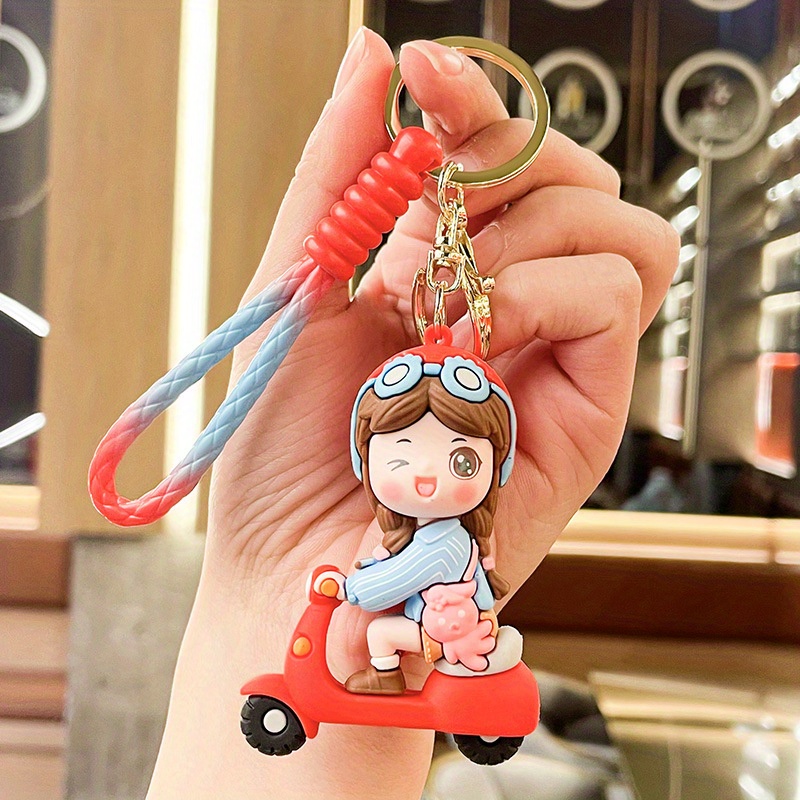 Creative Tram Riding Couple Boys And Girls Keychain, Car Pendant, Cute Bag  Key Chain, Exquisite Party Gift Key Ring Ornament, Keyring Packs, Bag  Pendants, Backpack Charms, Birthday Gifts, Party Favors, Holiday Gifts