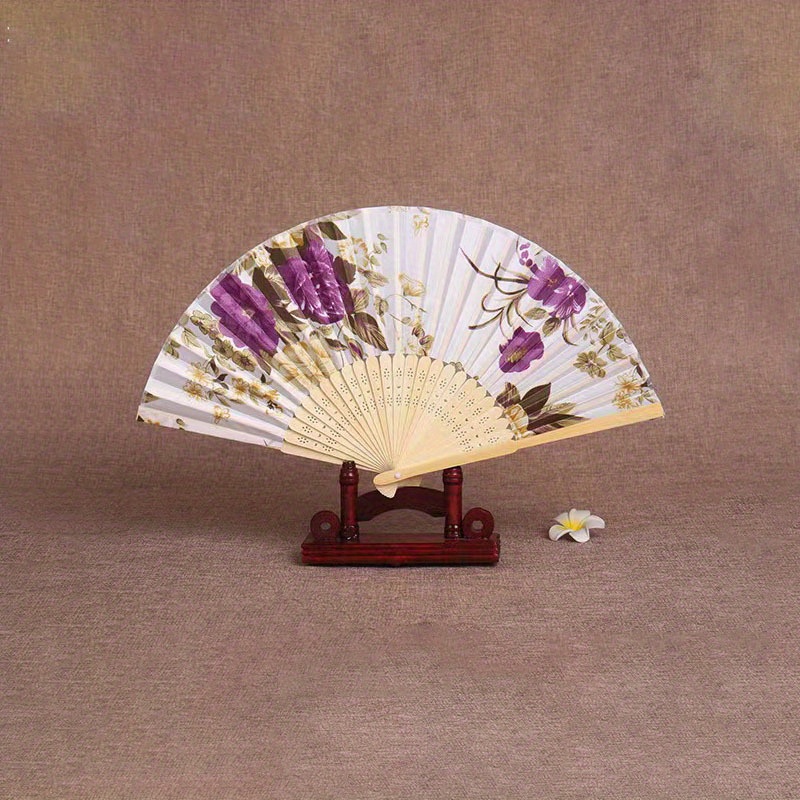 Chinese Style Fan Folding Women's Ancient Style Classic Dance Student Foldin...
