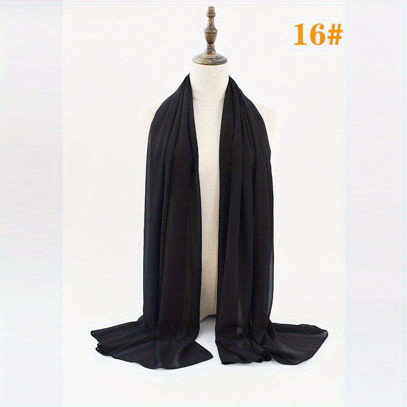 Candy Chiffon Scarf Breathable Shawl Casual Head Wrap Turban