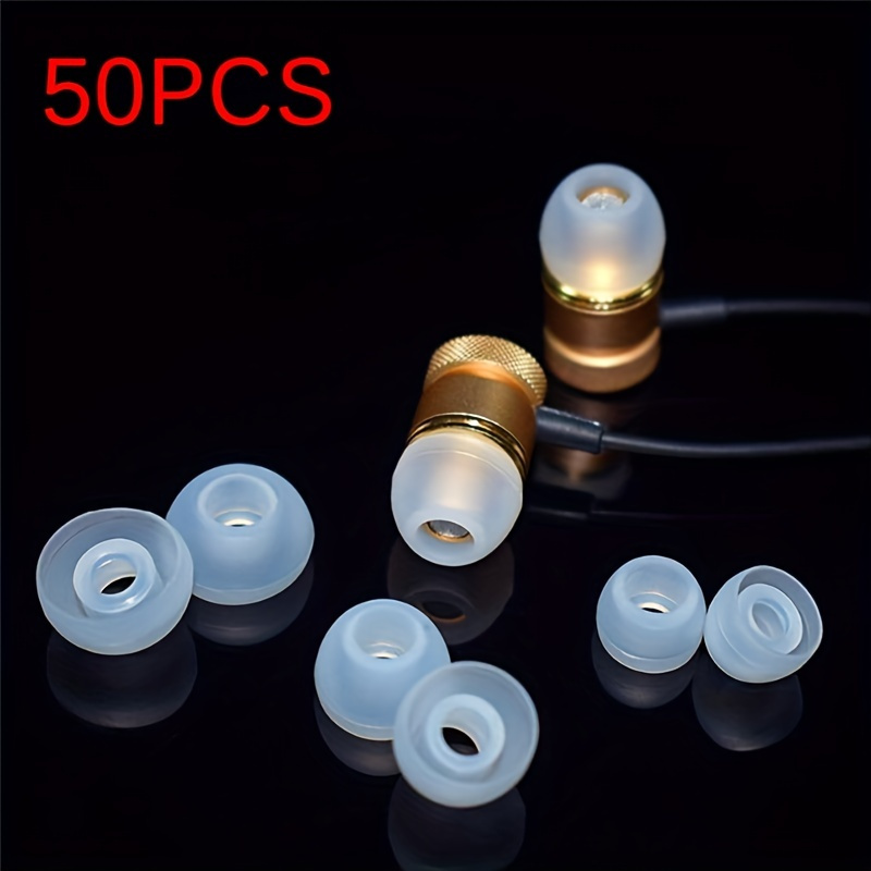 

50pcs Earbud Headphone Soft Silicone In Ear Buds Tip Cover Replacement
