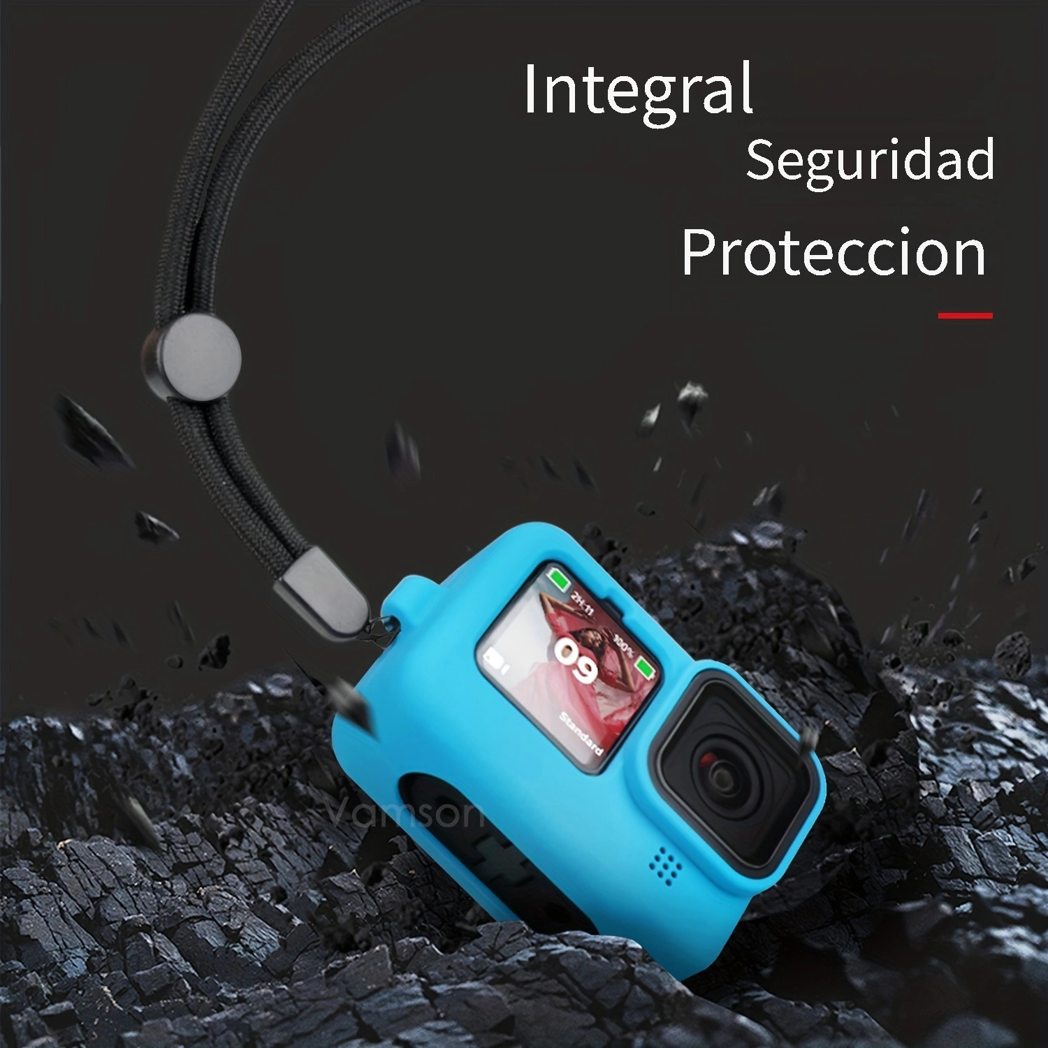 Kit de accesorios para Gopro Hero 12 11/Hero 10 9, funda protectora  impermeable negra, Protector de pantalla flotante subacuática