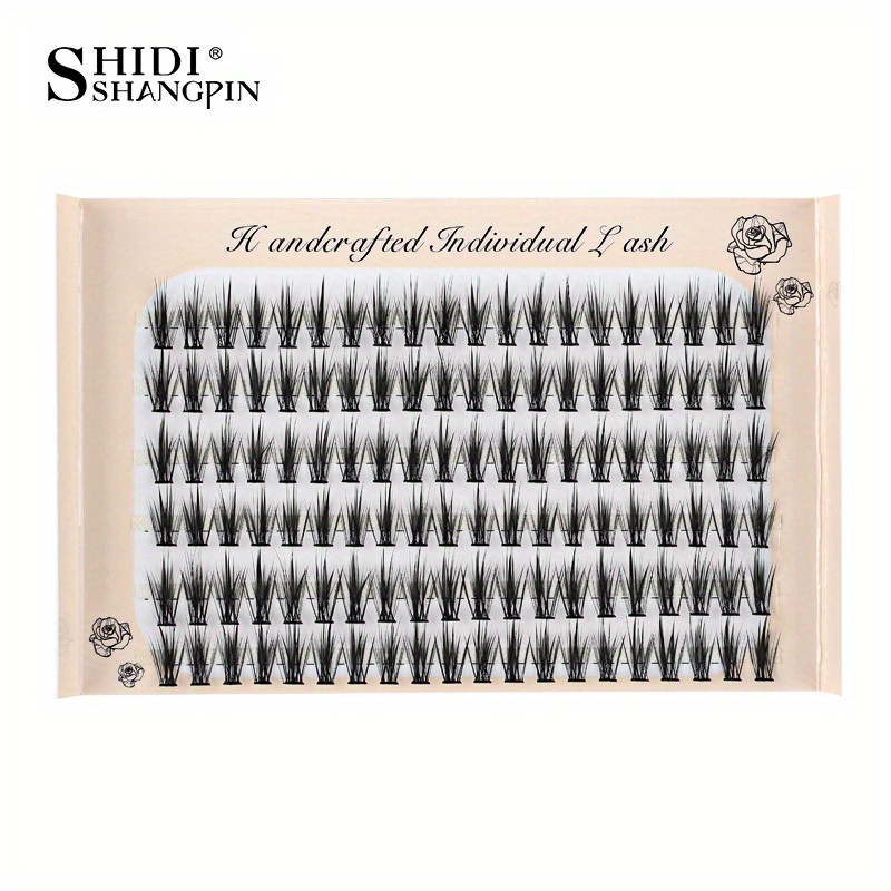 Image of Small Fairy Self- Eyelashes Natural Thickening 6 Strips 120pcs Single Cluster Easy To Stick False Eyelashes