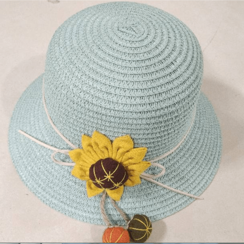 Sunflower Decor Straw Hat