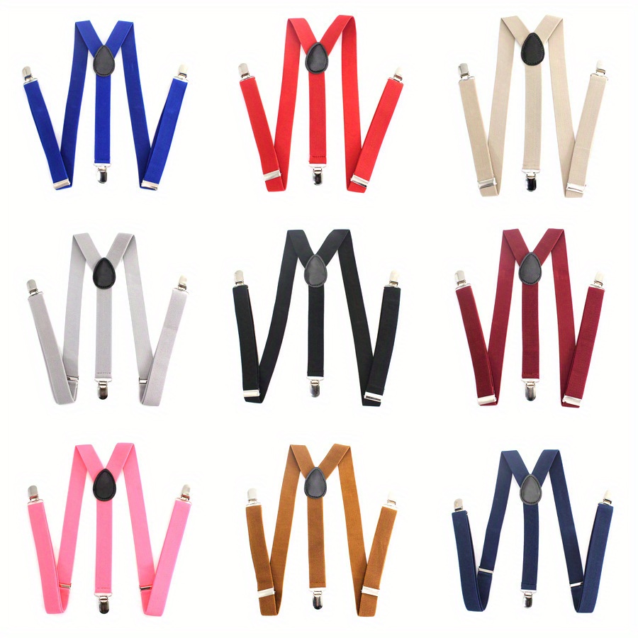 Bretelle Clip-On Arancioni Elastiche A Y Regolabili - Unisex, Taglia Unica, Pratiche E Comode