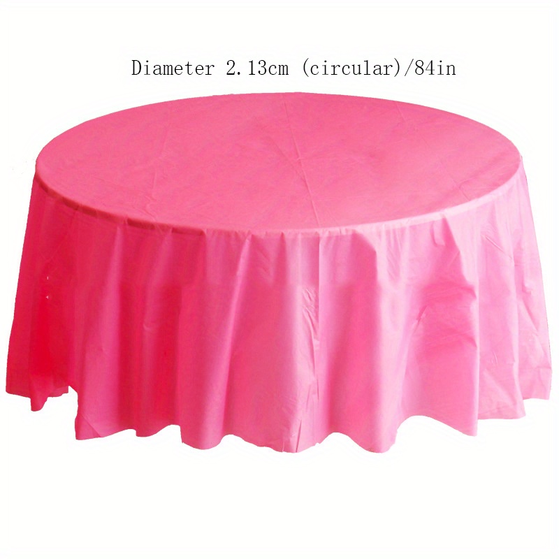 Disposable Round Solid Color Table Cloth Party Birthday Temu Portugal