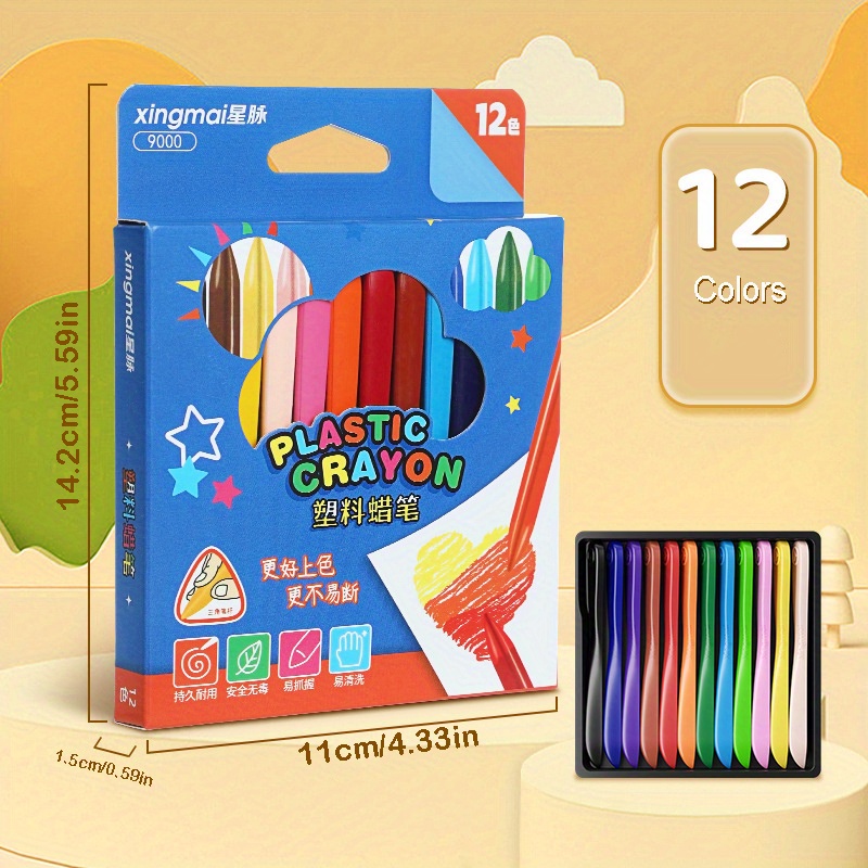 Juego De Crayones Para Niños Crayón Triangular Crayón De - Temu