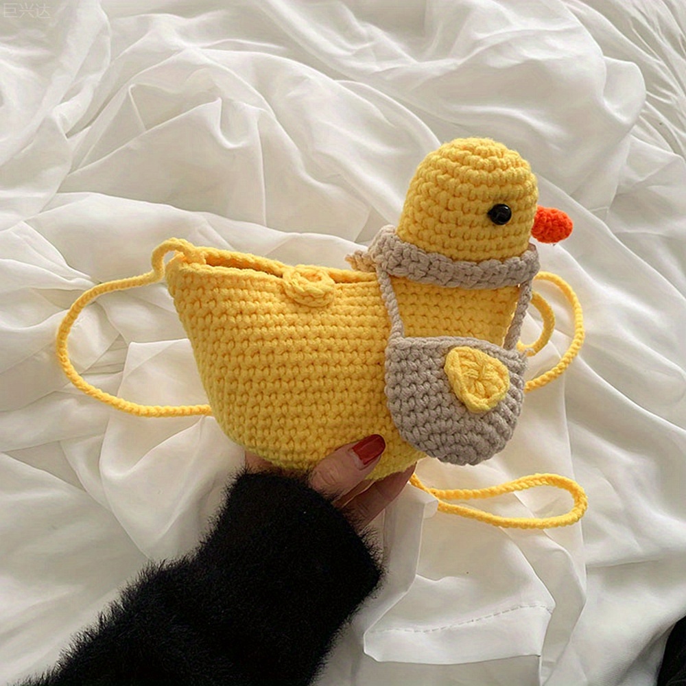 Creative Cute Cartoon Knit Duck Shoulder Bag Crossbody Bag Coin Purse  Mobile Phone Bag Decorative Accessories Holiday Gift For Boys And Girls -  Temu Italy