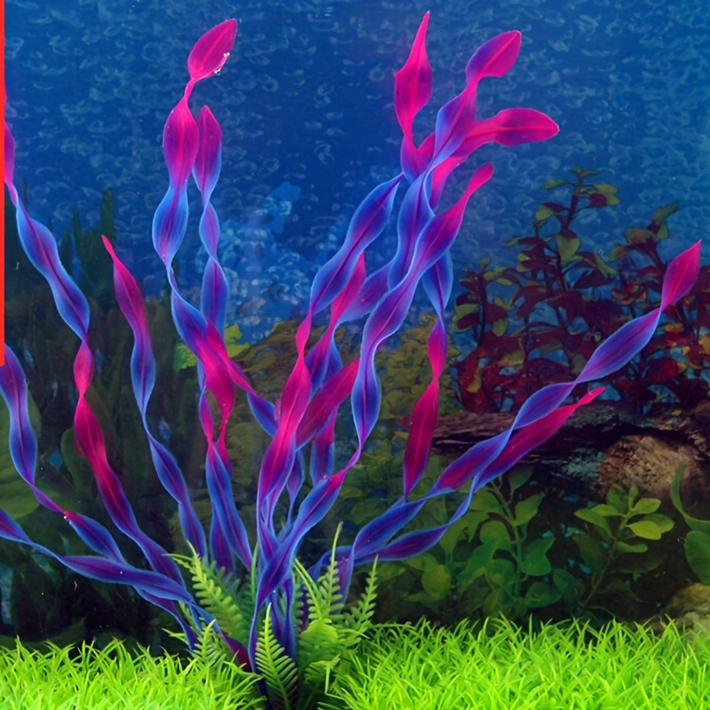 

Décoration d'aquarium en herbe plastique longue pour aquarium, plante pour aménagement paysager d'aquarium, ornement de bureau pour aquarium de poissons