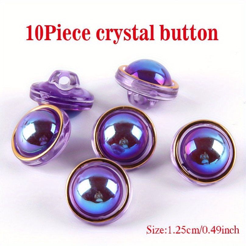 Mini Heart Rhinestone Buttons Flat Back Crystal Button Craft Sewing Supply  10Pcs