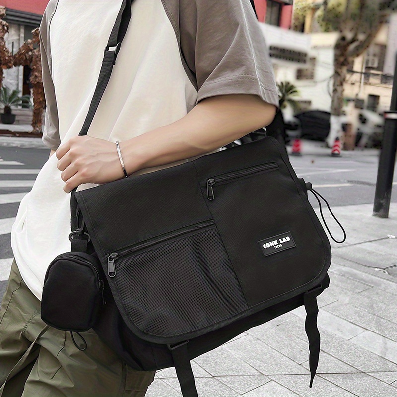 Square Messenger Bag Large Capacity Shoulder Bag - Temu