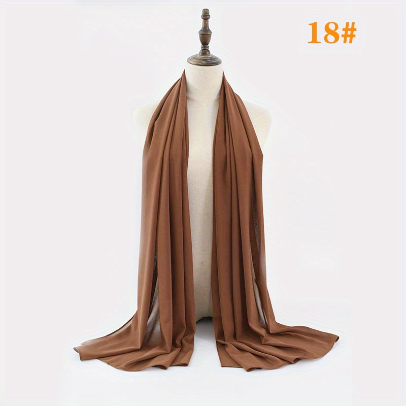 Candy Chiffon Scarf Breathable Shawl Casual Head Wrap Turban