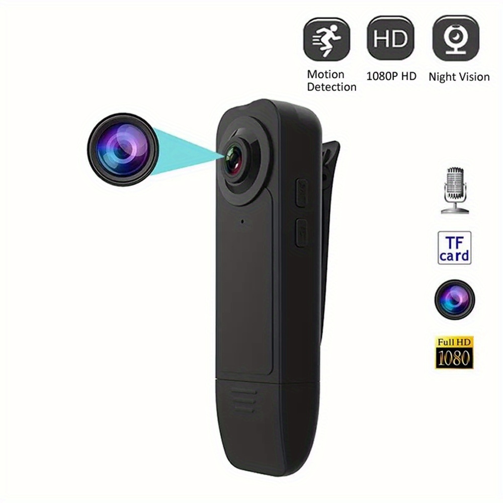 Mini Caméra Numérique D2 Mini Caméra DV Portable Appareil Photo Numérique  Lecteur MP3 Enregistreur Vidéo De Voiture 1080P Night ShootingBlack 