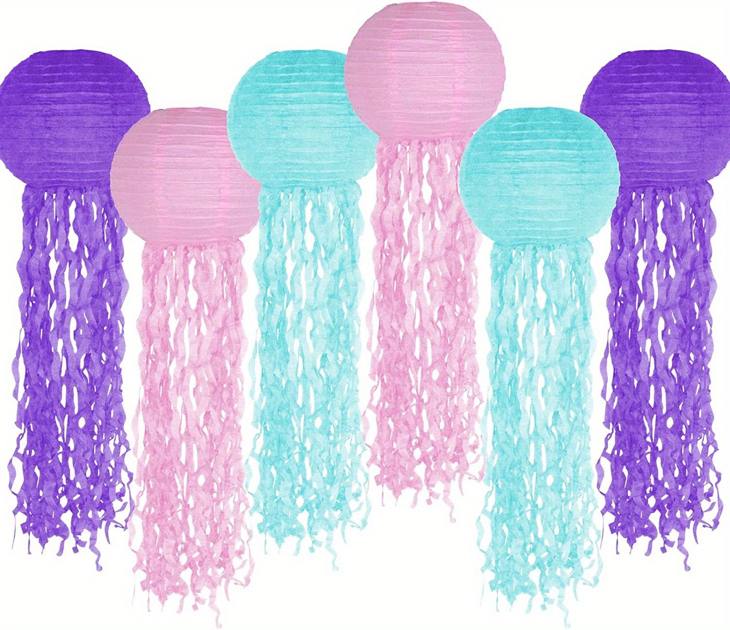 Jelly Fish Paper Lanterns Purple Blue Hanging Lantern - Temu Philippines