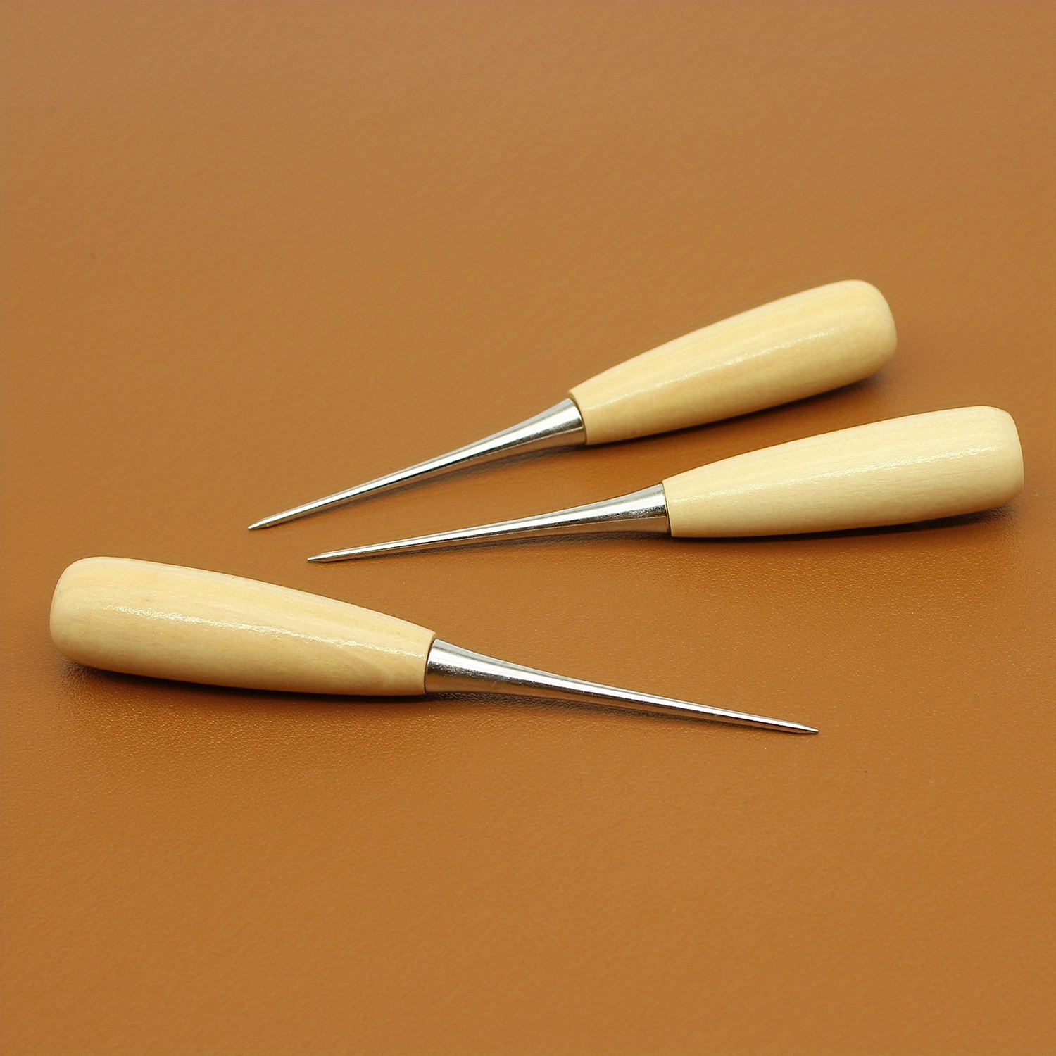 Diy Solid Wood Handle Awl Sewing Accessories Leather Awl Temu Australia