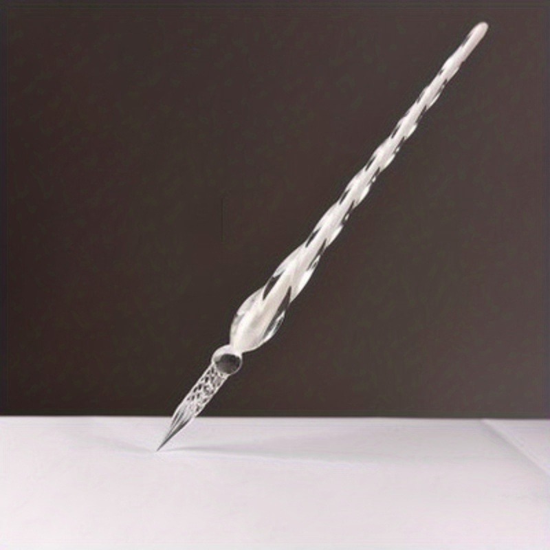Black Spiral Glass Dip Pen, Calligraphy Pen Set