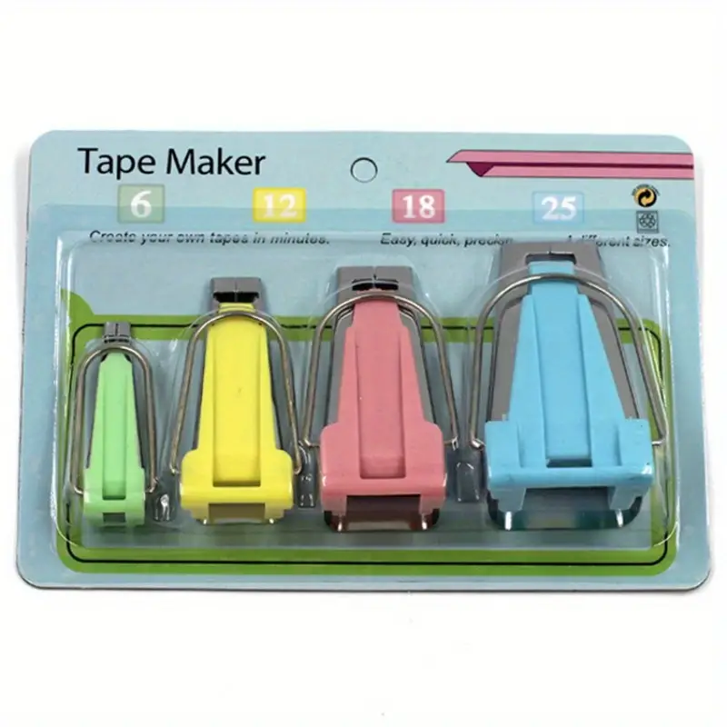 4pcs/Set Bias Tape Maker, Sewing Tool Fabric Bias Tape Maker, 6/12/18/25mm,  Quilting And Sewing Accessories