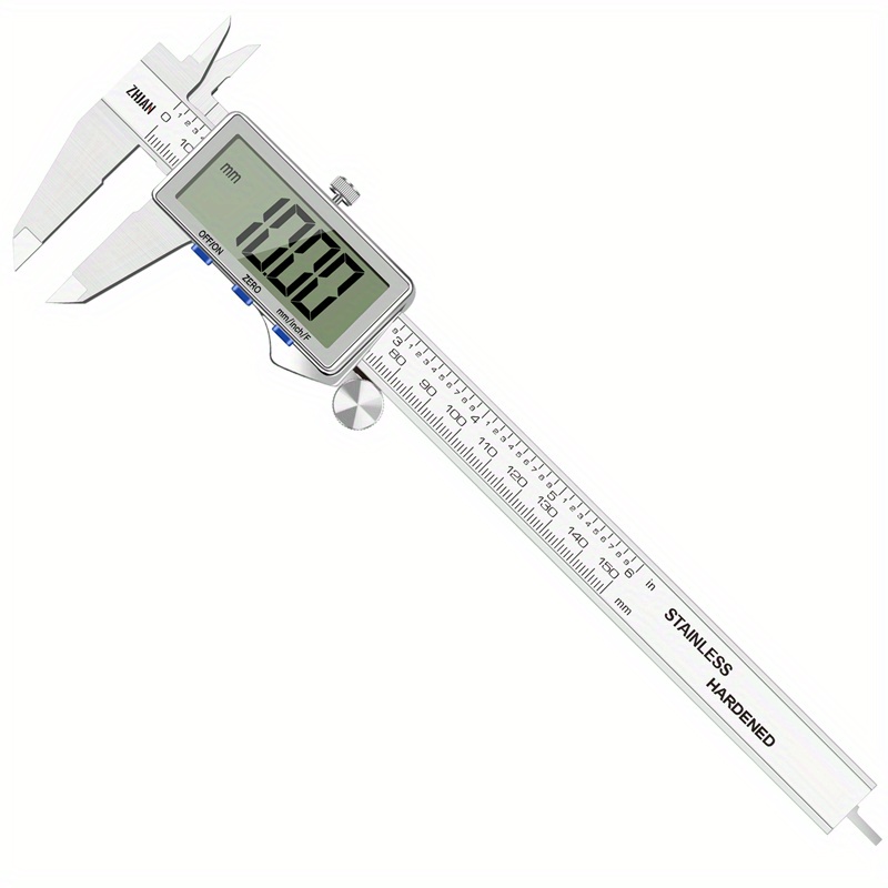 Large Screen Lcd Digital Caliper Steel Rule Measuring Tools Inch Metric