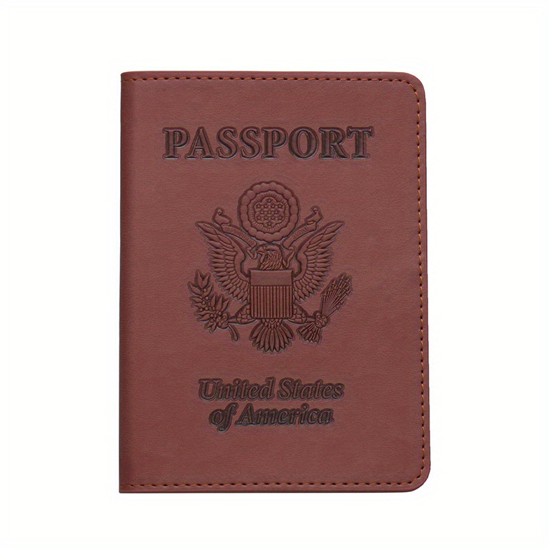 Porta Pasaporte Funda Cartera De Piel Para Pasaporte USA Tarjetas Y  Documentos