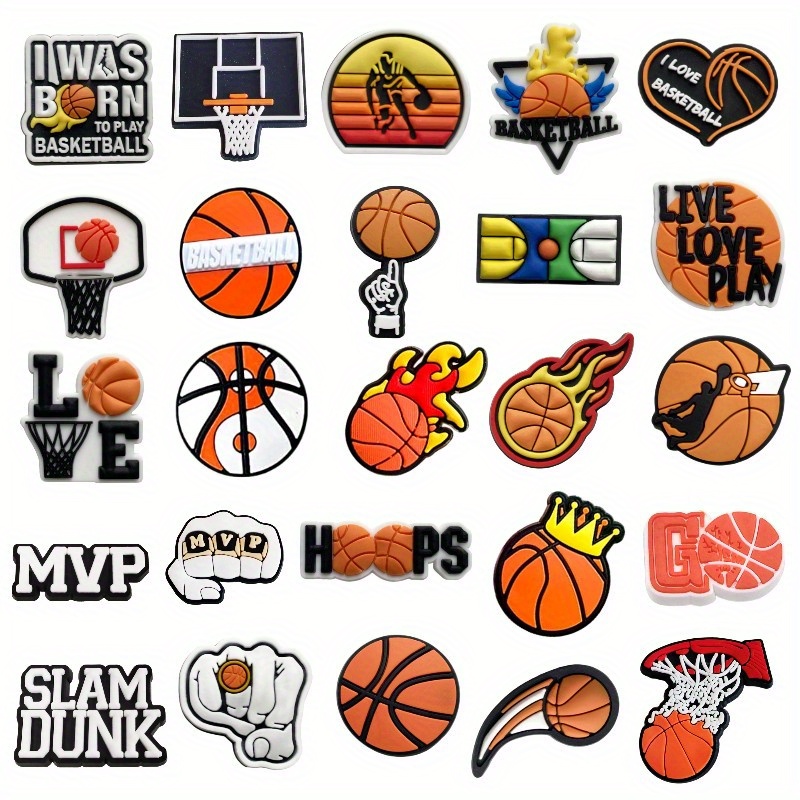 12PCS basketball croc charms Sports Basketball Shoe Accessories