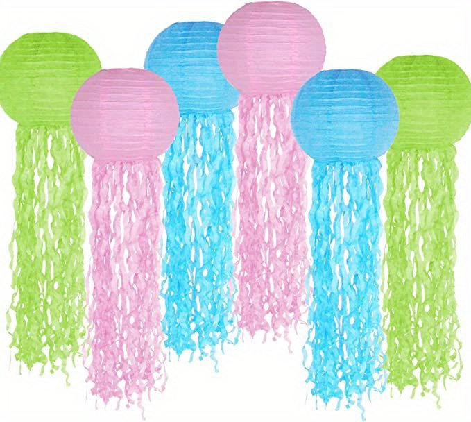 Factory Party Decoration Jelly Fish English Paper 1 Lanterns Hanging  Lantern For Mermaid Theme Under The Sea Ocean Birthday Party Decorations  From Santi, $0.65