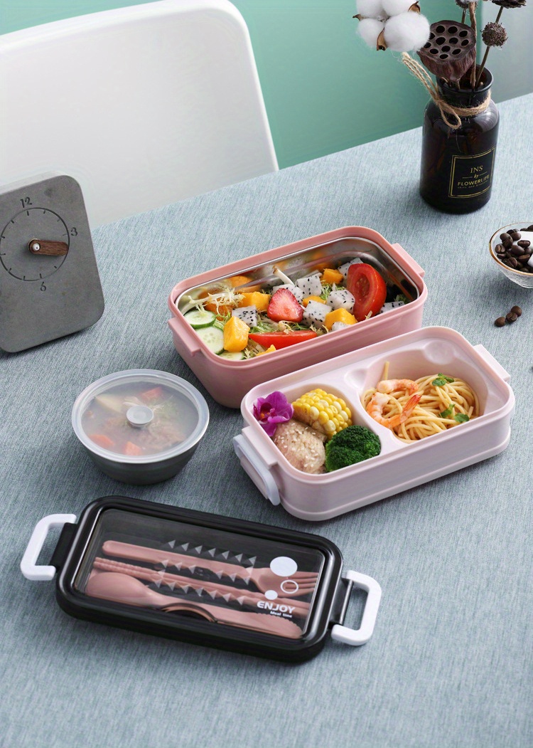 1800ml Two Layers Stainless Steel Insulated Lunch Box with Cutlery - China Lunch  Box and Stainless Steel Lunch Box price