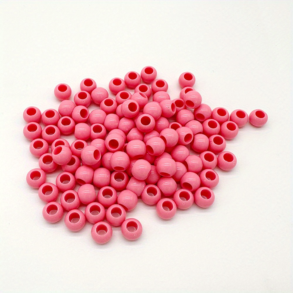 Red And White Round Acrylic Beads For Jewelry Making - Temu