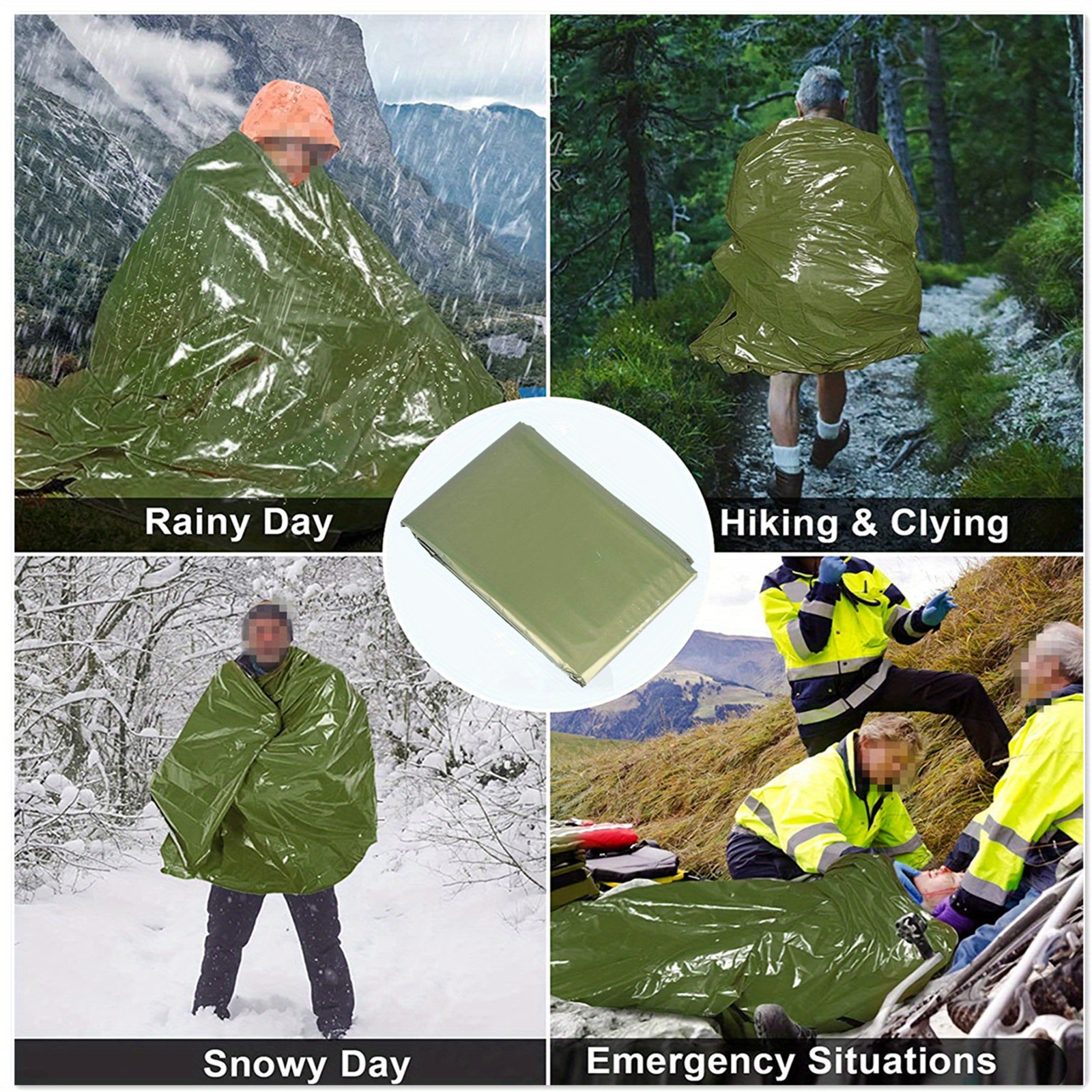 CLUSAZ 6 Coperta Termica Emergenza XL, Mylar Sopravvivenza Termica Kit  Pronto Soccorso Coperte, Impermeabile Isolante, Accessori per Montagna  Trekking, Auto, Trail, Running, Campeggio : : Sport e tempo libero