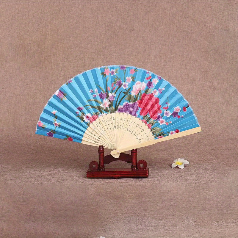 Chinese Style Fan Folding Women's Ancient Style Classic Dance Student Foldin...