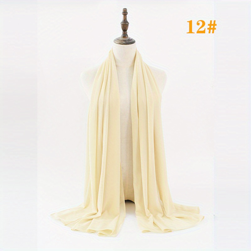 Candy Chiffon Scarf Breathable Shawl Casual Head Wrap Turban