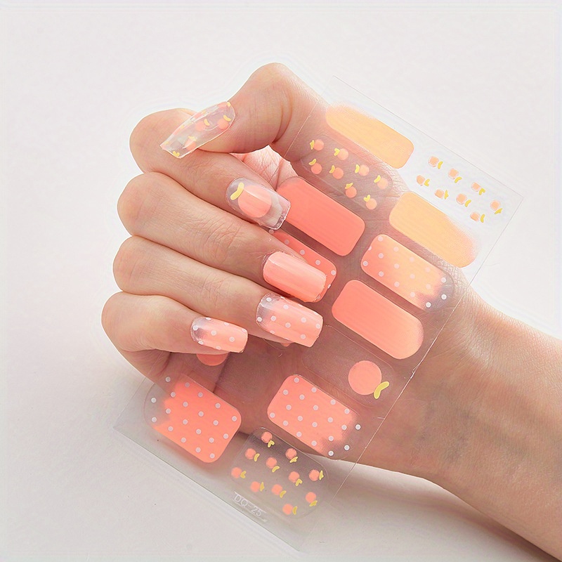 Bronze Nail Polish Stickers Self Adhesive Decal Strips Manicure Kit