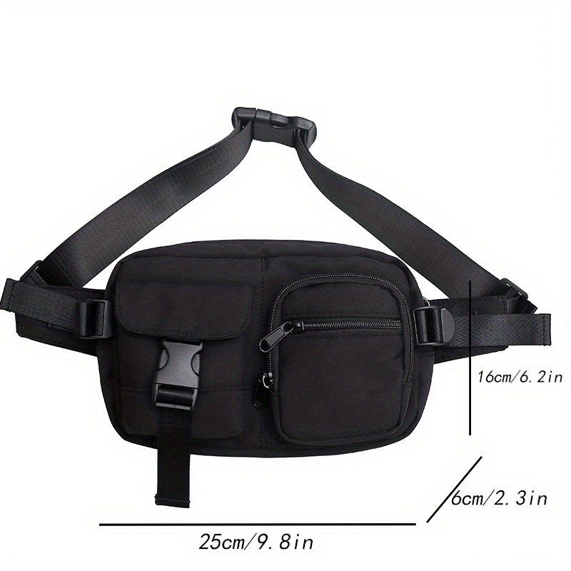 Minimalist Fanny Pack Multi-pocket Black Men's Handsome Chest Bag, Large  Capacity Multi-pocket Crossbody Bag, Mobile Phone Summer Bag - Temu  Australia