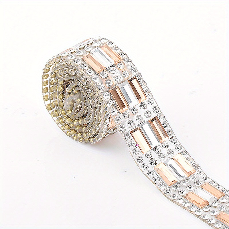 TEMU 3x7 Glass Strip Self-adhesive Stickers Artificial Jewelry Accessories Footwear Accessories