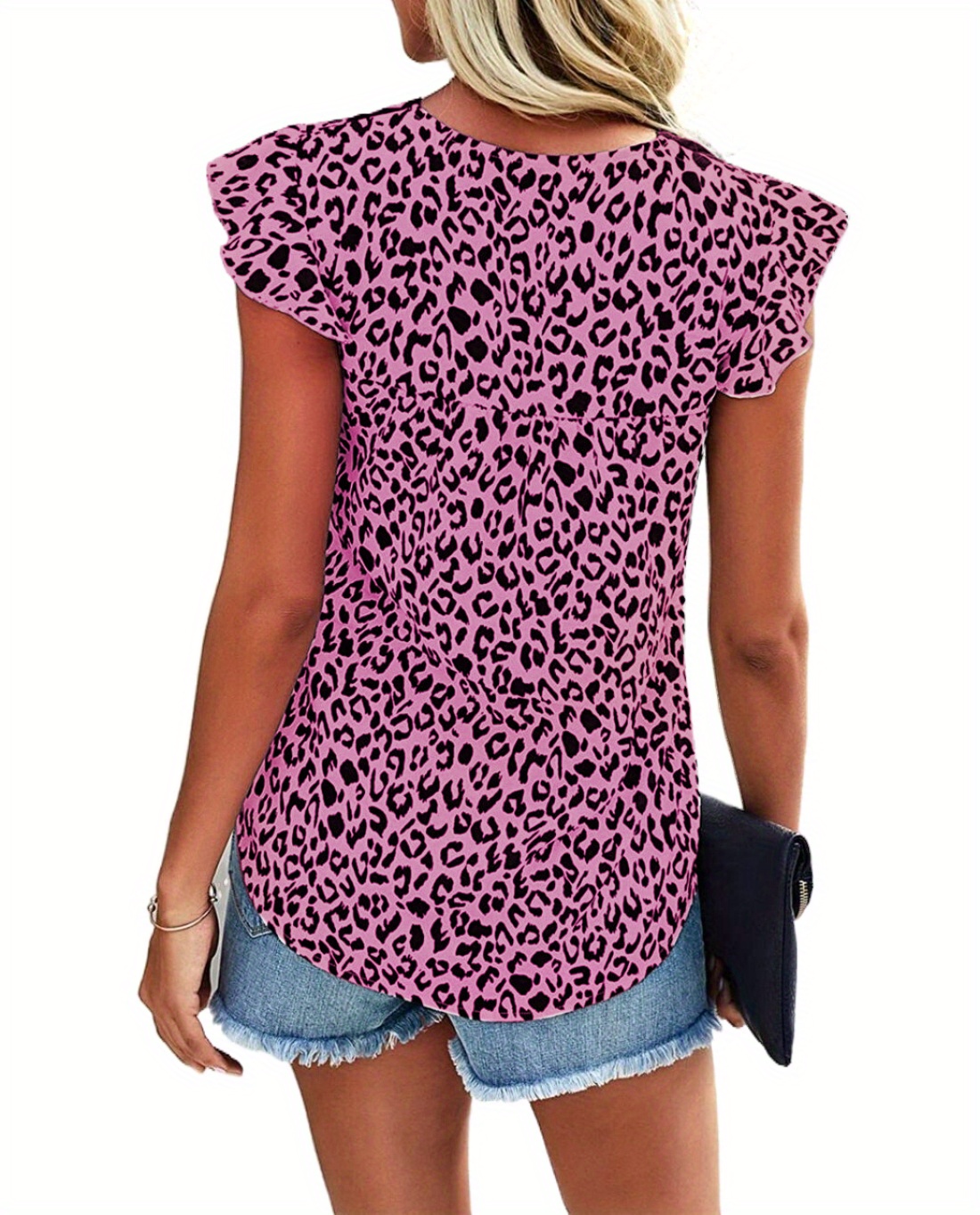Heimish Full Size Leopard Round Neck Cold Shoulder T-Shirt Plus Size