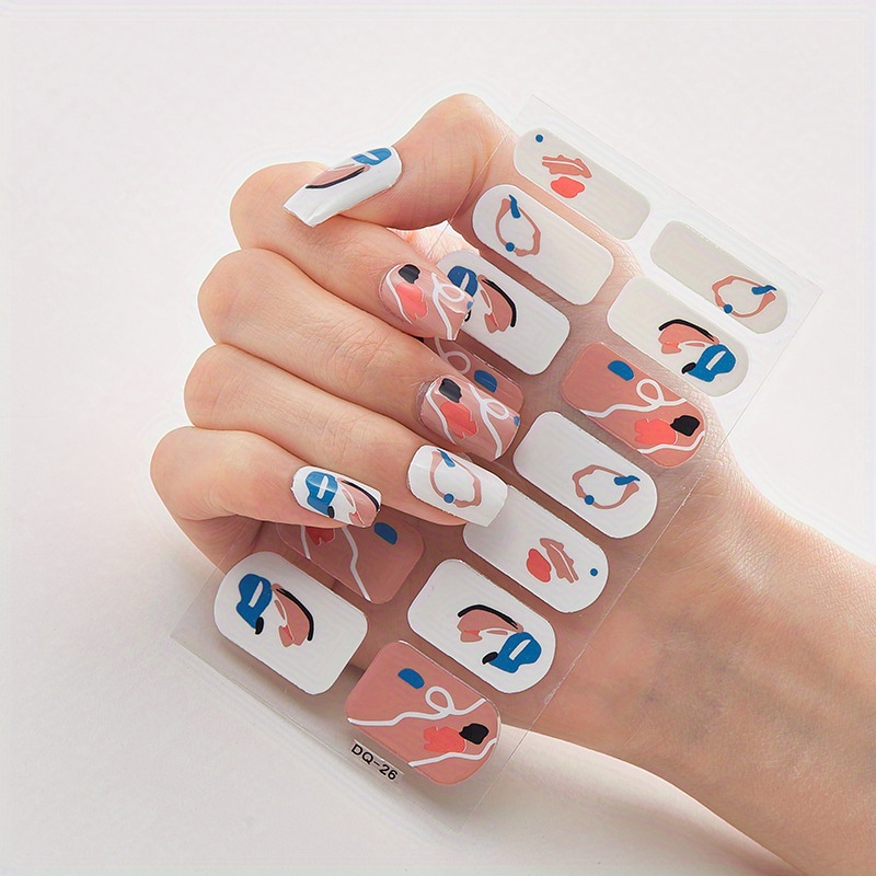 Bronze Nail Polish Stickers Self Adhesive Decal Strips Manicure Kit
